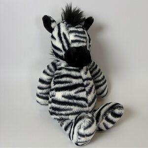 Jellycat Medium 12” Bashful Zebra Plush Stuffed Animal Black & White Retired